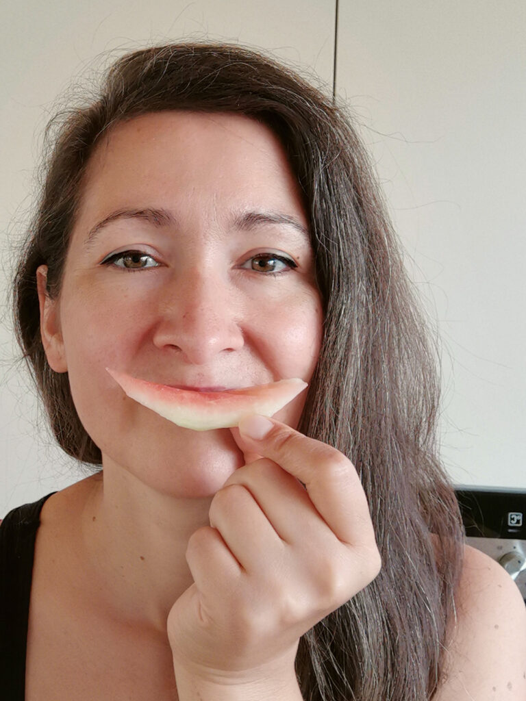 Melonenschalen Laecheln